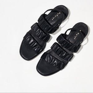 Maguire Cadiz Black Leather Sandals